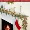 6FT Flocked Cedar Garland with Lights Timer, Pre-lit Christmas Garland Pinecones